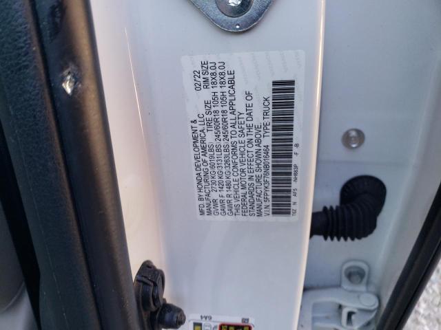 5FPYK3F76NB016464 Honda Ridgeline Rtl