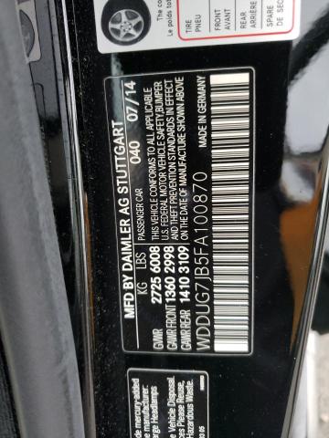 2015 MERCEDES-BENZ S 63 AMG - WDDUG7JB5FA100870