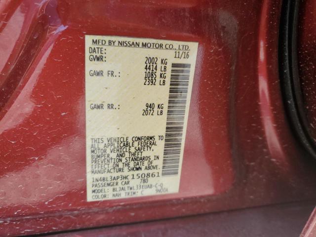 1N4BL3AP3HC150861 Nissan Altima 3.5sl
