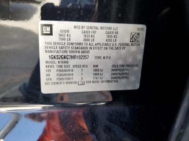 1GKS2GKC7HR182357 GMC Yukon Xl K1500 Slt