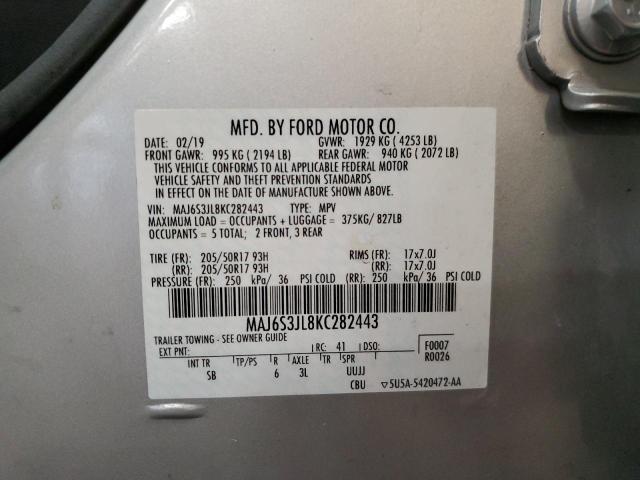 MAJ6S3JL8KC282443 Ford Ecosport Ses
