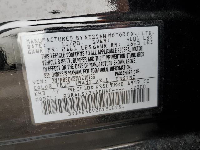 3N1AB8DV2MY216756 Nissan SENTRA SR
