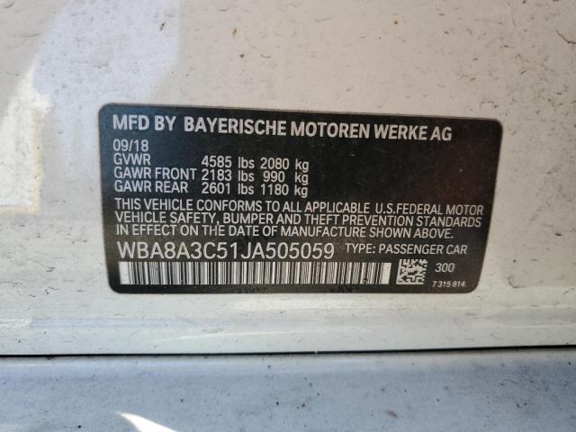 WBA8A3C51JA505059 BMW 320 XI