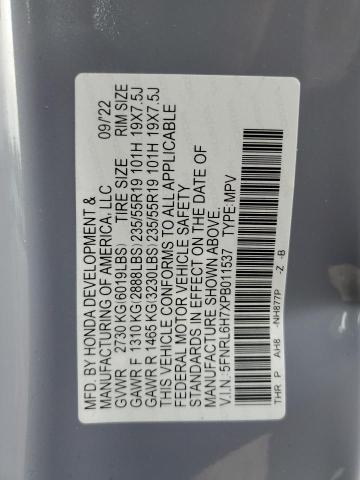 2023 HONDA ODYSSEY SP 5FNRL6H7XPB011537