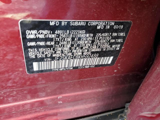 JF2SKAEC8KH592488 Subaru Forester Premium