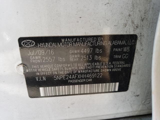 5NPE24AFXHH469122 Hyundai SONATA SE