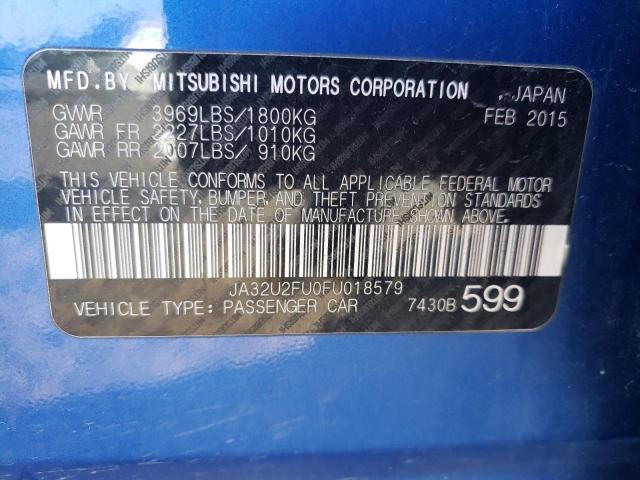 JA32U2FU0FU018579 | 2015 MITSUBISHI LANCER ES