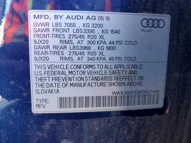 2015 AUDI Q7 TDI PRE - WA1LMAFE5FD027488