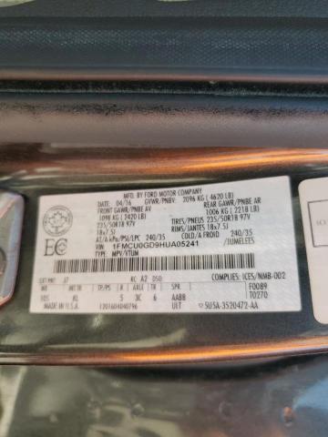 1FMCU0GD9HUA05241 Ford ESCAPE SE