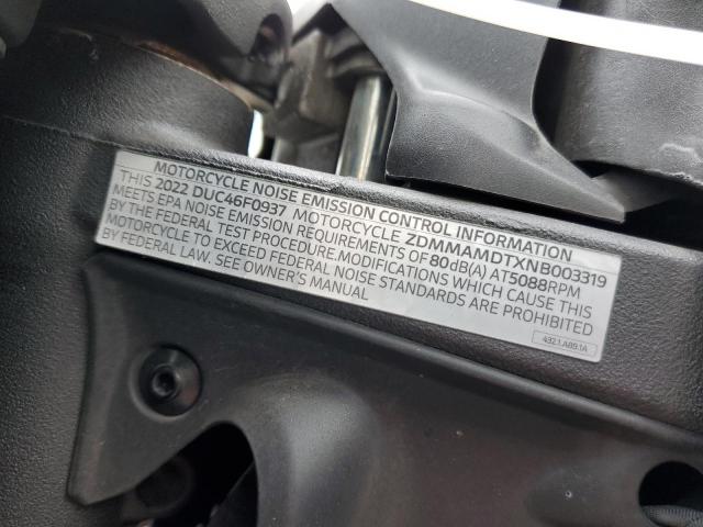 2022 DUCATI MONSTER - ZDMMAMDTXNB003319