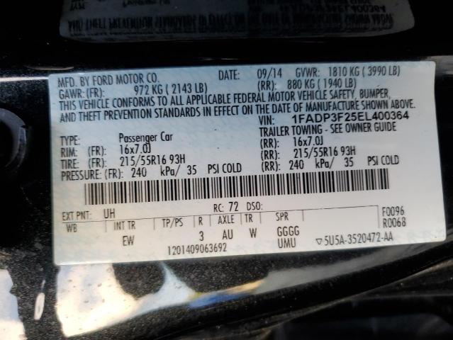 1FADP3F25EL400364 Ford FOCUS SE
