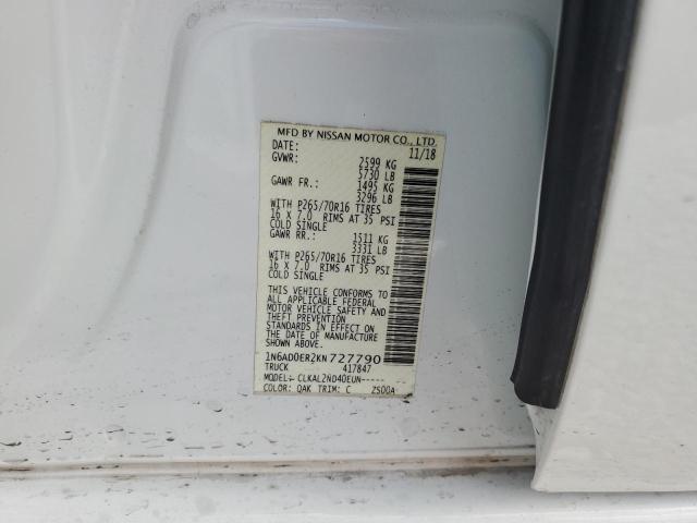 1N6AD0ER2KN727790 Nissan FRONTIER S