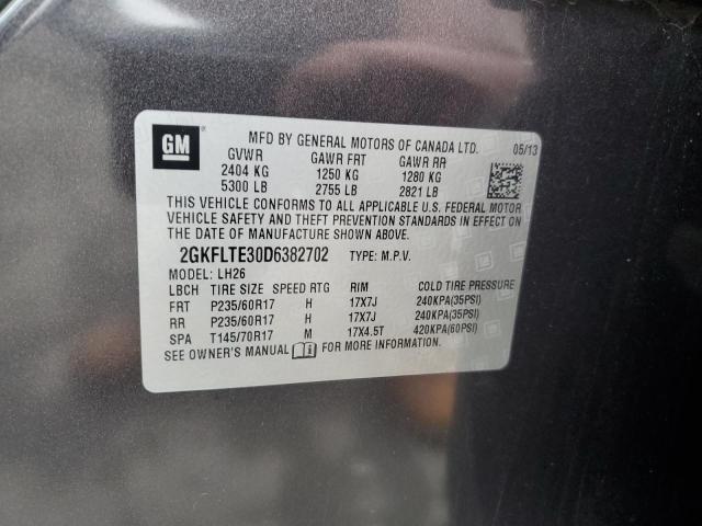 VIN 2GKFLTE30D6382702 2013 GMC Terrain, Sle no.13