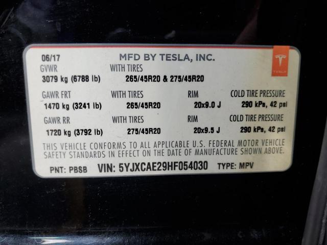 5YJXCAE29HF054030 Tesla MODEL X