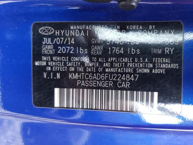 KMHTC6AD6FU224847 | 2015 HYUNDAI VELOSTER