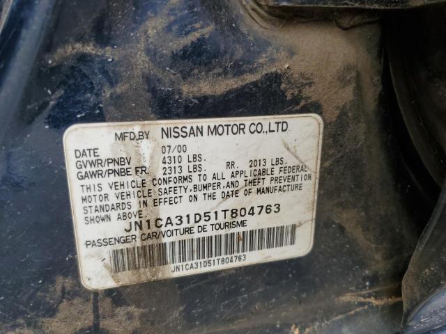 2001 Nissan Maxima Gxe VIN: JN1CA31D51T804763 Lot: 65637743