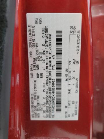 1FMCU0GDXHUB58923 Ford ESCAPE SE