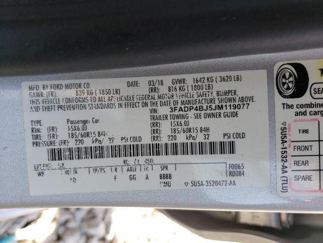 3FADP4BJ5JM119077 Ford FIESTA SE