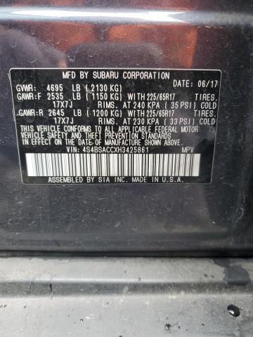 4S4BSACCXH3425861 Subaru Outback 2.5i Premium