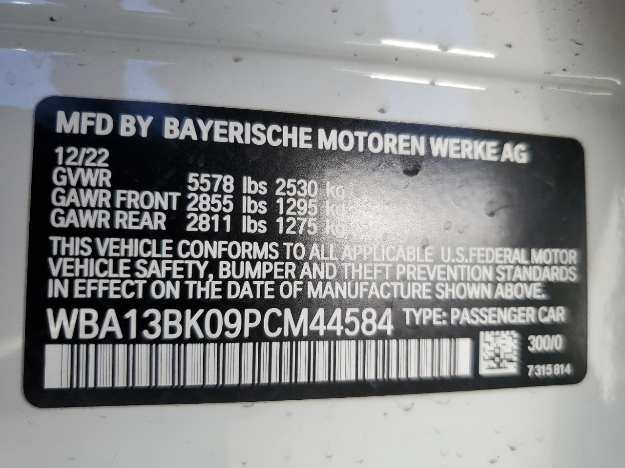 WBA13BK09PCM44584 2023 BMW M550Xi