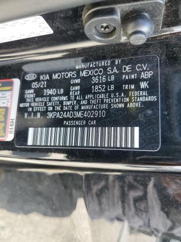 3KPA24AD3ME402910 KIA RIO LX