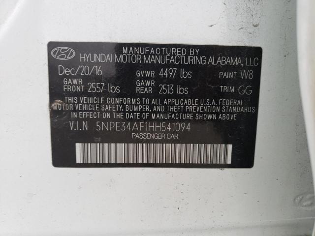 5NPE34AF1HH541094 | 2017 HYUNDAI SONATA SPO