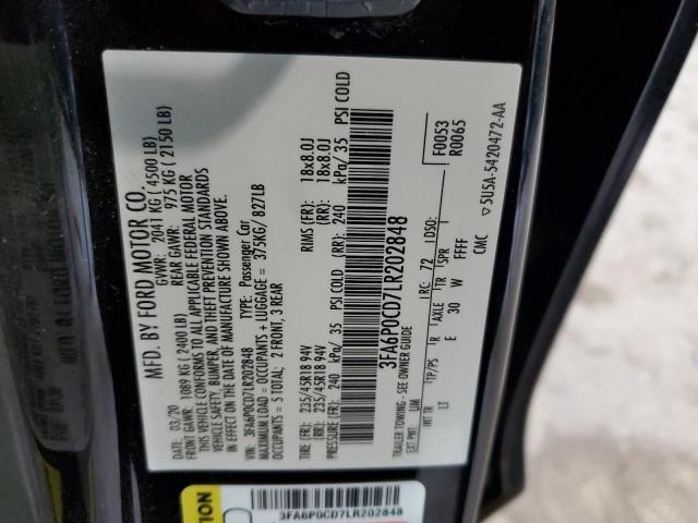 3FA6P0CD7LR202848 Ford FUSION SEL