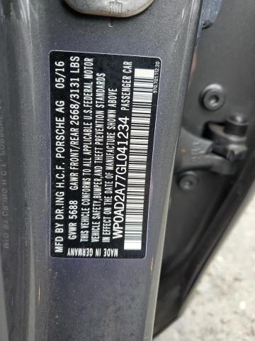 2016 PORSCHE PANAMERA S - WP0AD2A77GL041234