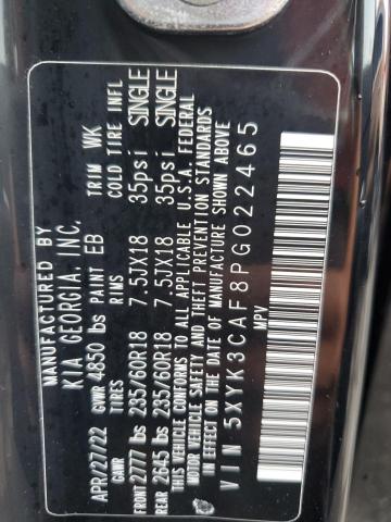 5XYK3CAF8PG022465 KIA Sportage Ex