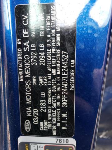 2020 KIA FORTE FE - 3KPF24AD7LE244527