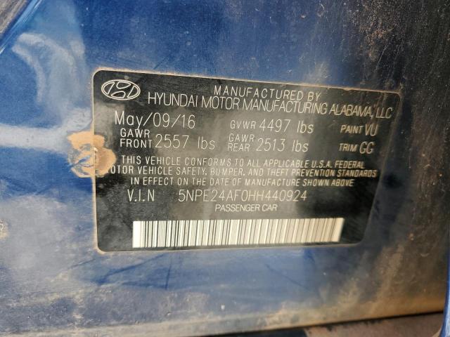 5NPE24AF0HH440924 Hyundai SONATA SE