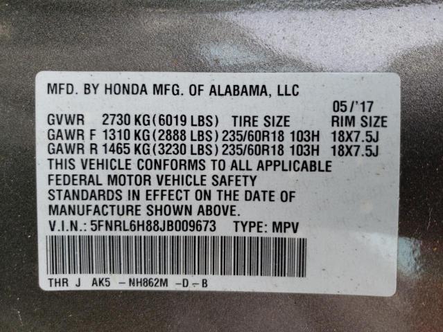 5FNRL6H88JB009673 2018 HONDA ODYSSEY - Image 14