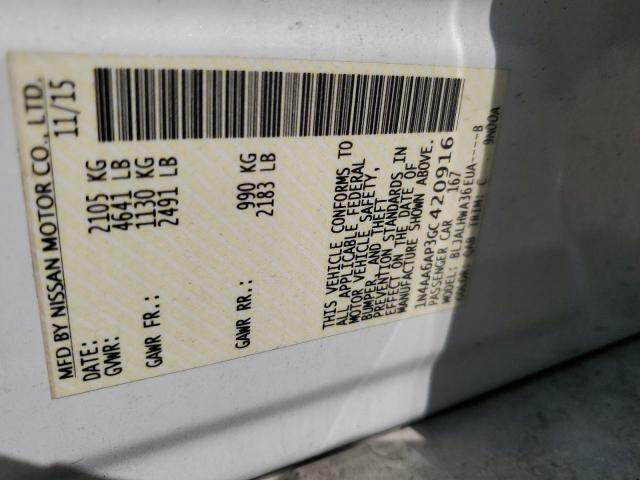 2016 NISSAN MAXIMA 3.5 - 1N4AA6AP3GC420916