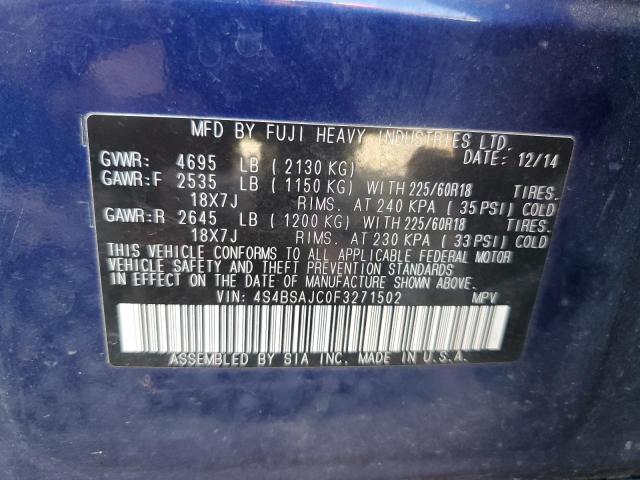 4S4BSAJC0F3271502 Subaru Outback 2.5i Limited