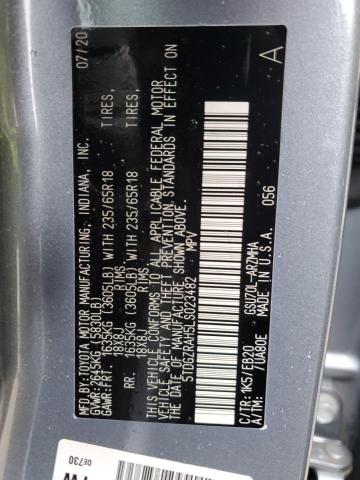 VIN 5TDGZRAH5LS023482 2020 Toyota Highlander, Xle no.14