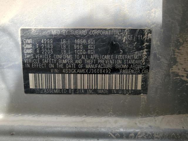 4S3GKAM6XJ3608492 Subaru Impreza Sport
