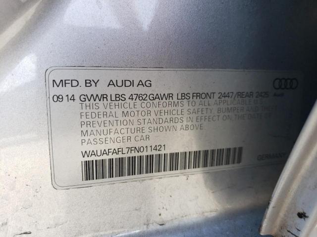 VIN WAUAFAFL7FN011421 2015 Audi A4, Premium no.13