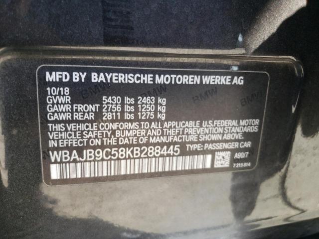 WBAJB9C58KB288445 2019 BMW M5, photo no. 12