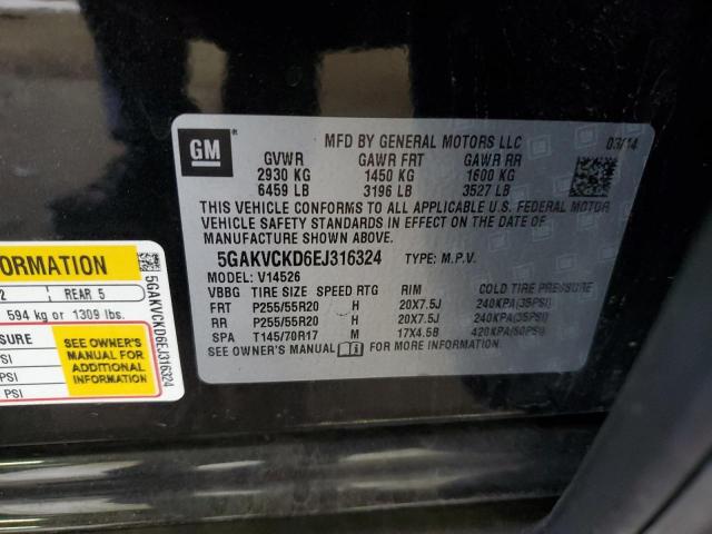 5GAKVCKD6EJ316324 Buick Enclave