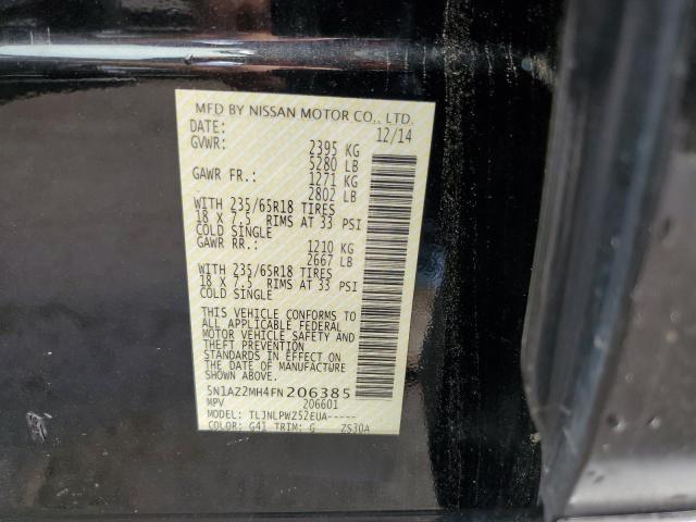 5N1AZ2MH4FN206385 Nissan MURANO S
