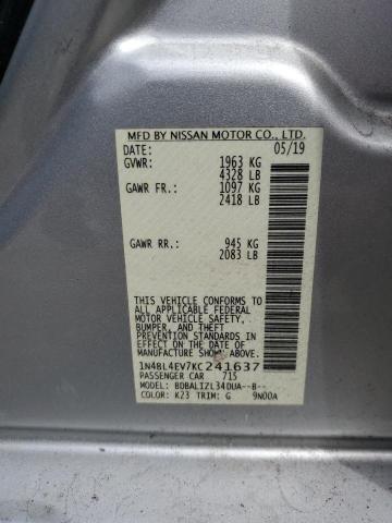 1N4BL4EV7KC241637 Nissan ALTIMA SL