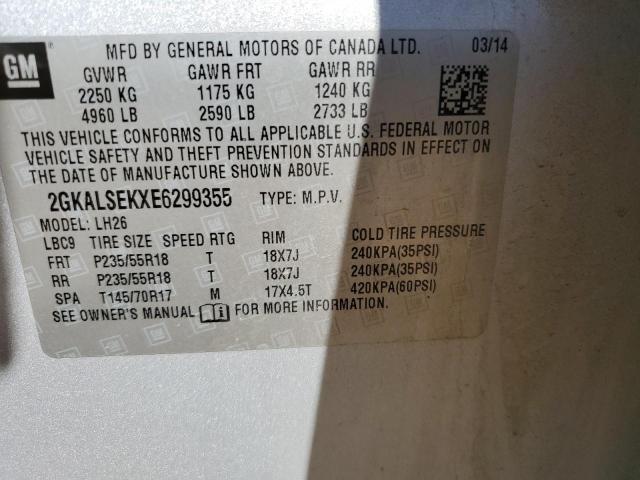 2GKALSEKXE6299355 GMC Terrain Slt