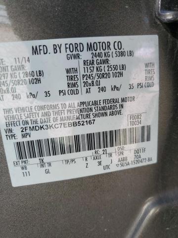 2FMDK3KC7EBB52167 Ford Edge Limited