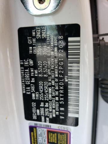5XYRKDLF2PG172088 KIA SORENTO SX