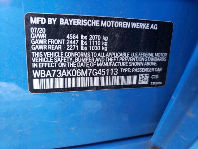 VIN WBA73AK06M7G45113 2021 BMW 2 Series, 228XI no.12