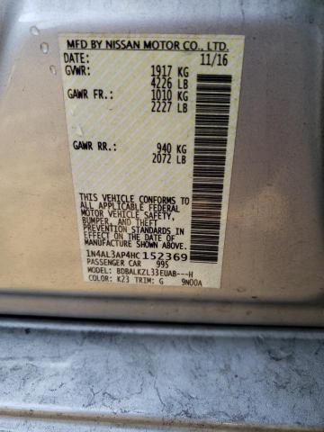 2017 NISSAN ALTIMA 2.5 - 1N4AL3AP4HC152369