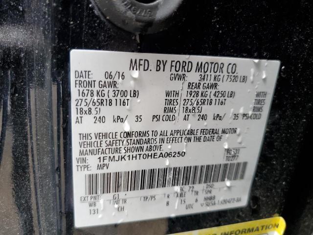 1FMJK1HT0HEA06250 Ford Expedition El Xlt