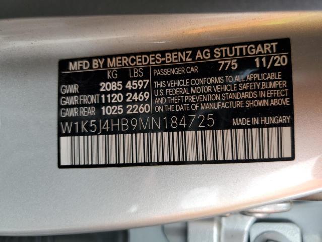 W1K5J4HB9MN184725 | 2021 MERCEDES-BENZ CLA 250 4M