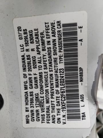 19XFC2F67LE024123 Honda Civic Lx