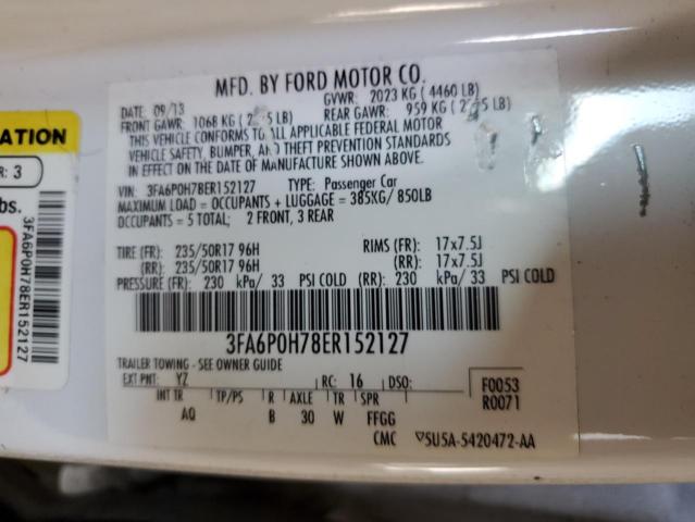 3FA6P0H78ER152127 Ford FUSION SE